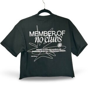 Hours‎ Collection Graphic Crop Tee Size Small Streetwear Basics Quiet Luxury